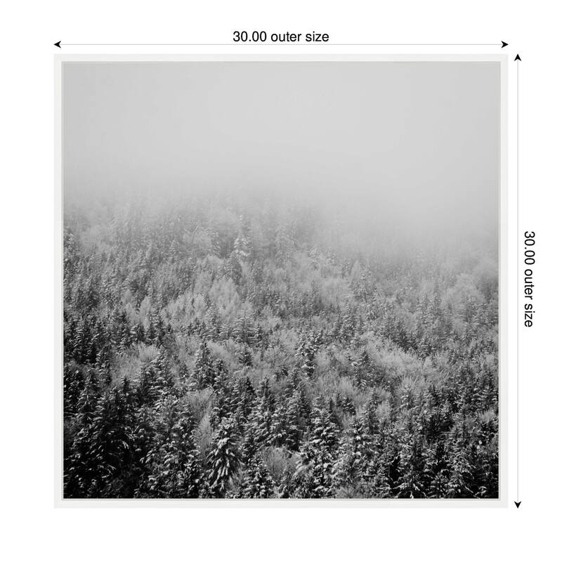 Kate and Laurel Sylvie Framed Canvas Lake Konigsee Snow Covered Trees by Laura Evans