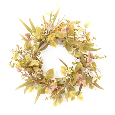 Mixed Fall Foliage Wreath 21"D
