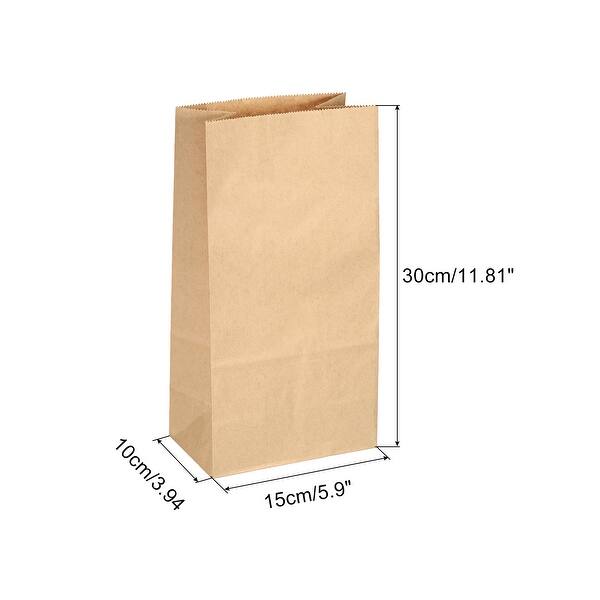 Tendwarm 40 Pcs Brown Paper Lunch Bags - 5.9x3.5x11 Inches, Flat Bottom, For Crafts, Parties, Grocery, DIY