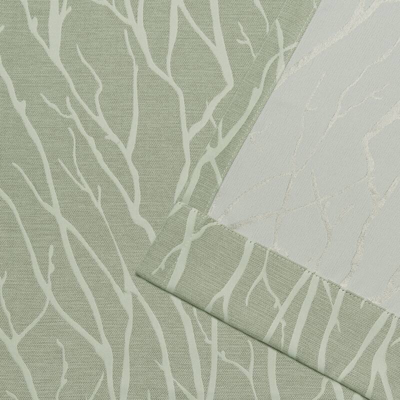 ATI Home Forest Hill Woven Room Darkening Blackout Grommet Top Curtain Panel Pair