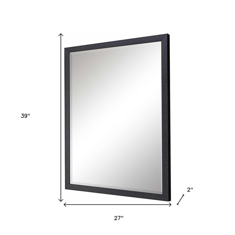 HomeRoots 39" Black Framed Accent Mirror - 27.00 in. x 39.00 in. x 2.00 in.