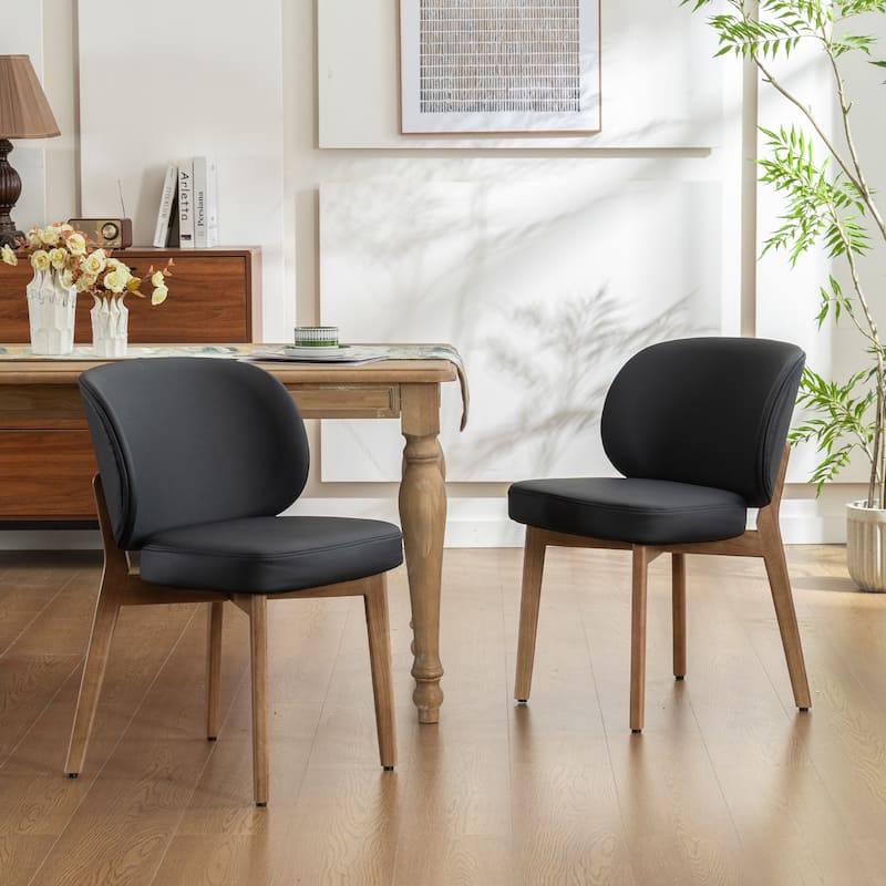 20" x 18.5" Seat Armless Single Dining Chair Modern Upholstered Kitchen Chairs