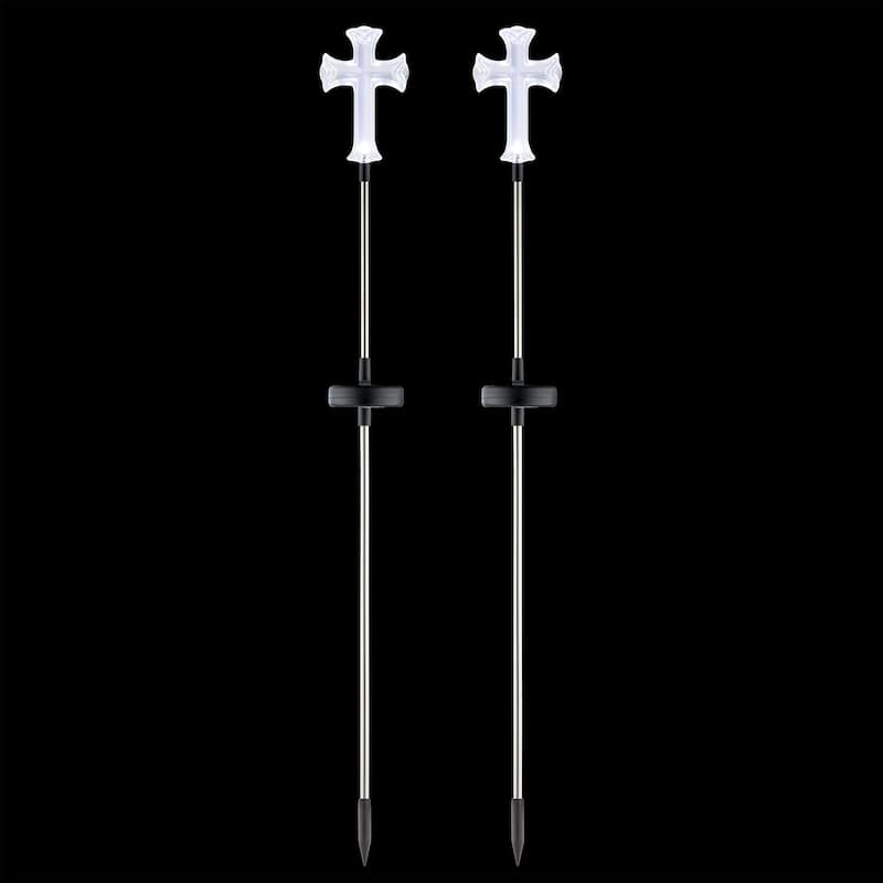 Alpine Corporation Outdoor Garden Stakes LED Lights (Set of 2)
