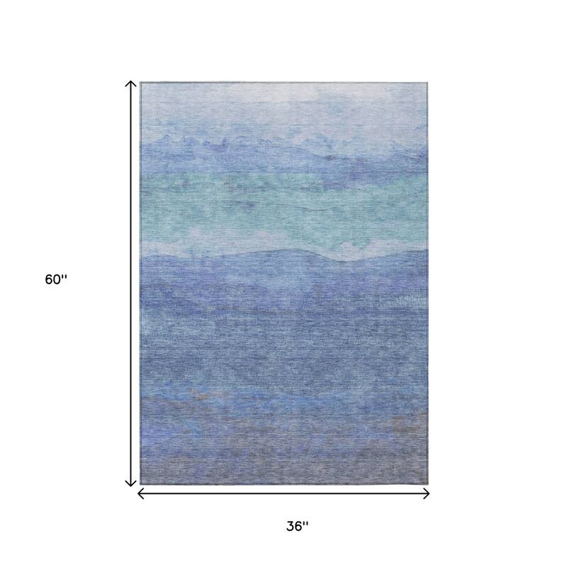 HomeRoots Abstract Modern Rectangle Outdoor Rug
