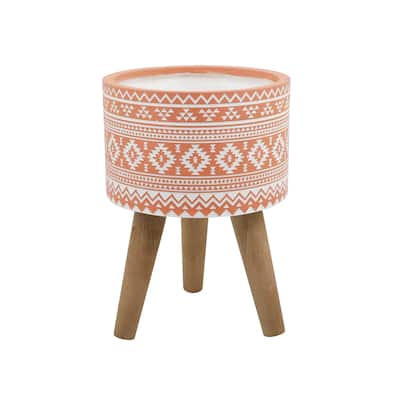 10" Sierra Fiberglass Planter,Orange
