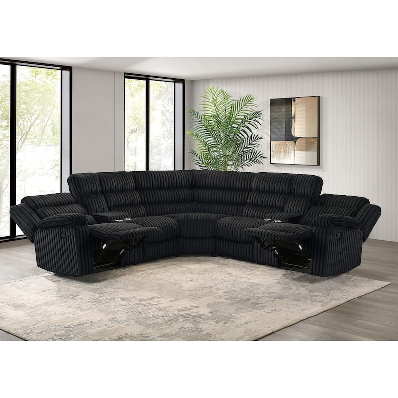 Atkinson Upholstered Reclining Sectional Sofa - 117" x 117" x 40.5"