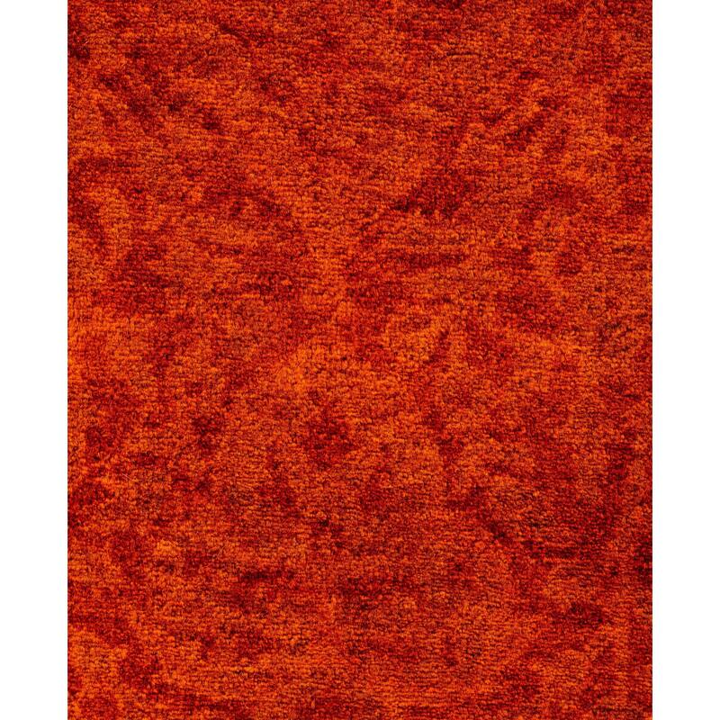 Overdyed One-of-a-Kind Hand-Knotted Area Rug - Orange - 2' 7" x 10' 0"