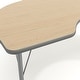 preview thumbnail 38 of 46, Mobile 48''W x 72''L Kidney Thermal Laminate Activity Table - Adj. Short Legs