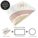 preview thumbnail 2 of 4, Boho Rainbow Girl Baby Monthly Milestone Blanket - Blush Pink Dusty Rose Gold Yellow Mauve Taupe Beige Bohemian Stars Celestial