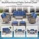 preview thumbnail 36 of 34, Outdoor Patio Ottoman with Seat Cushion