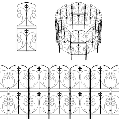 Decorative Garden Fences, Rustproof Metal Fencing for Yard, Dog Rabbits Wire Section