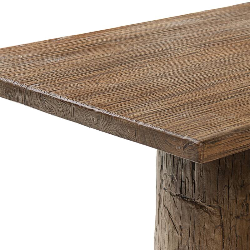 Jennifer Taylor Home Arbor 84" Solid Reclaimed Elm Double Pedestal 8-Person Dining Table