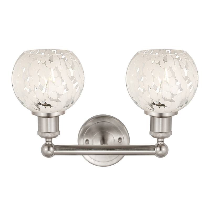 Innovations Lighting 616-2W 10 15 White Mouchette Vanity White