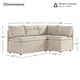preview thumbnail 39 of 58, Spruce & Spring Modern 74" L-Shaped Dining Bench with Storage, Corner Breakfast Nook Banquette Bench