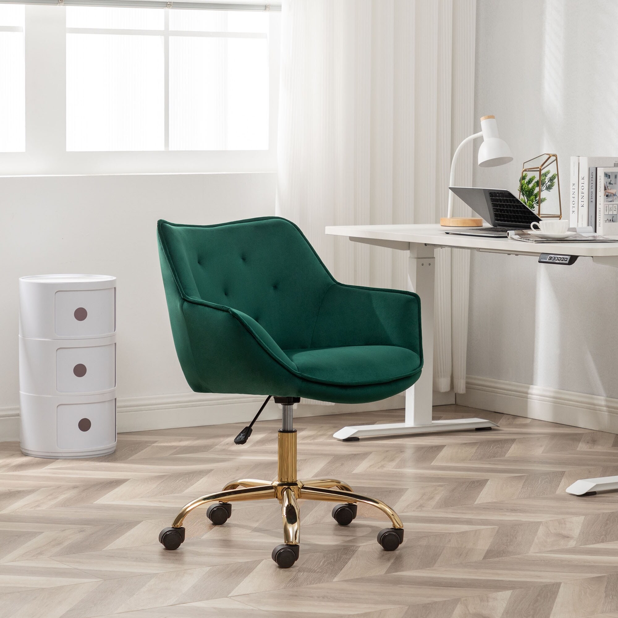 Freedom green shop velvet chair