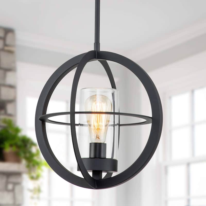 1-light 9.75" /12" Global Cage Pendant Light - W12"xD12"xH12.75"