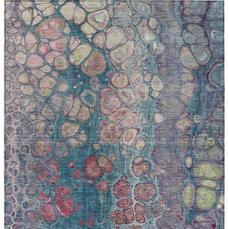 HomeRoots Abstract Transitional Rectangle Outdoor Rug