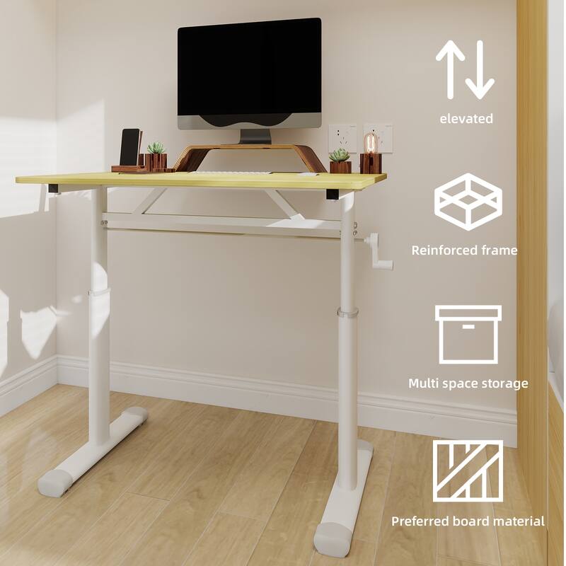 Adjustable Study Desk for Kids & Adults - Height-Adjustable, Multi-Purpose Home/Office Desk, Compact Design
