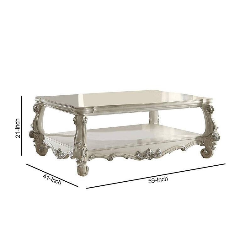 Imperial Coffee Table, Bone White