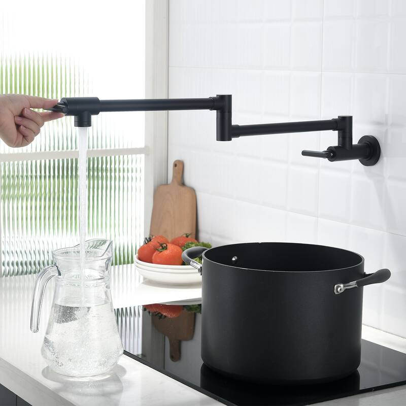 Wall mounted commercial pot filler faucet