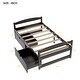 preview thumbnail 16 of 17, Twin size platform bed, with two drawers, espresso