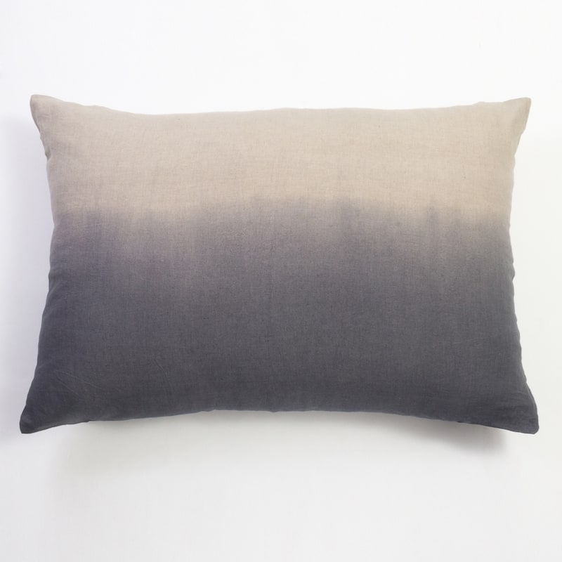 Harp Blue Natural Linen Ombre Duvet Cover or Pillow Sham