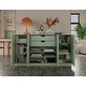 preview thumbnail 33 of 46, Palace Imports 100% Solid Wood 65" Sideboard with Solid Doors, 2-Drawers and Adjustable Shelves Sage