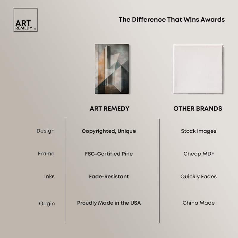 Spatial Geometry Canvas by Art Remedy, Gallery Wrapped