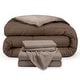 preview thumbnail 22 of 54, Bare Home Down Alternative Reversible Bed-in-a-Bag Cocoa/Taupe, Sheets: Taupe - California King