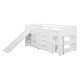 preview thumbnail 29 of 58, Twin Low Loft Bed with Slide, Drawers & Guardrails - Solid Wood
