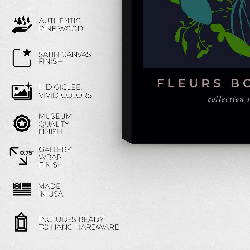 Wynwood Studio Canvas Floral and Botanical Affiche d exposition de Fleurs Wall Art Canvas Print