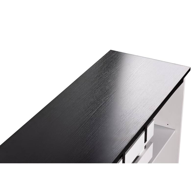 59" Farmhouse TV Stand with Adjustable Shelf for TVs Up to 65"