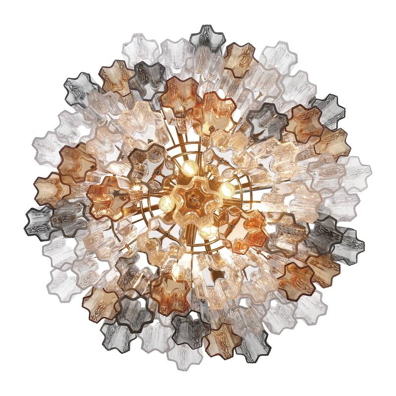 Crystorama Lighting Group ADD-312-AU Addis 12 Light 27" Wide Waterfall