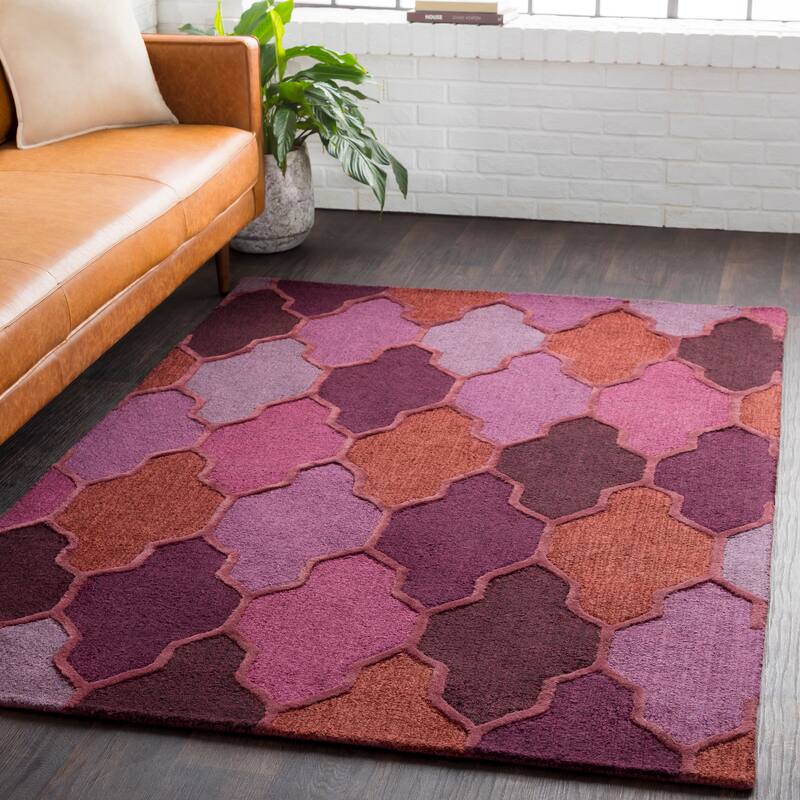 Hand-Tufted Ryde Moroccan Trellis Wool Rug