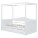preview thumbnail 5 of 7, Solid Wood Twin Size Canopy Daybed with Twin Trundle Bed,White