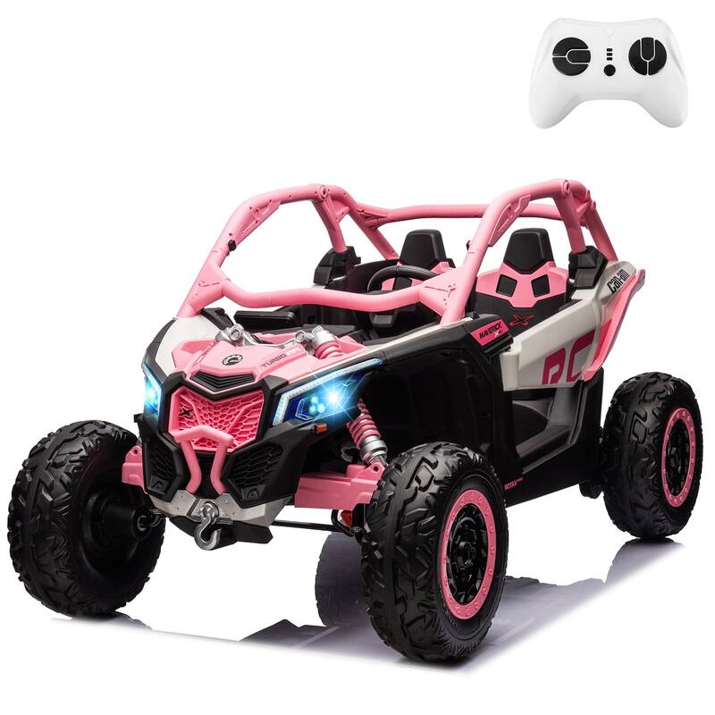 2 Seater Ride on UTV Car - Light Pink