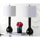 preview thumbnail 7 of 6, SAFAVIEH Lighting 31-inch Mae Long Neck Ceramic Black Table Lamp (Set of 2) - 14"x14"x30.5"