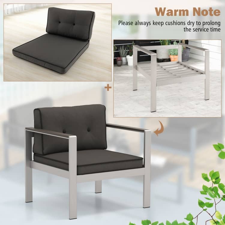 Contemporary Sofa Chair with WPC Armrests and Back Cushions - 30" x 28" x 24.5"