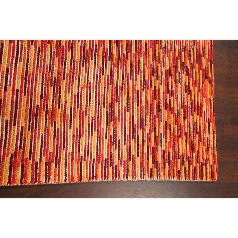 Modern Moroccan Oriental Wool Area Rug Handmade Bedroom Carpet - 5'5" x 7'7"