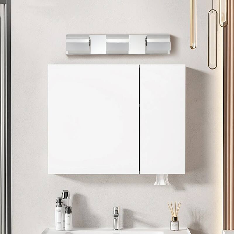 LED Contemporary Vanity Lights Fixture Bathroom Wall Light Over Mirror 3 Lights Dimmable