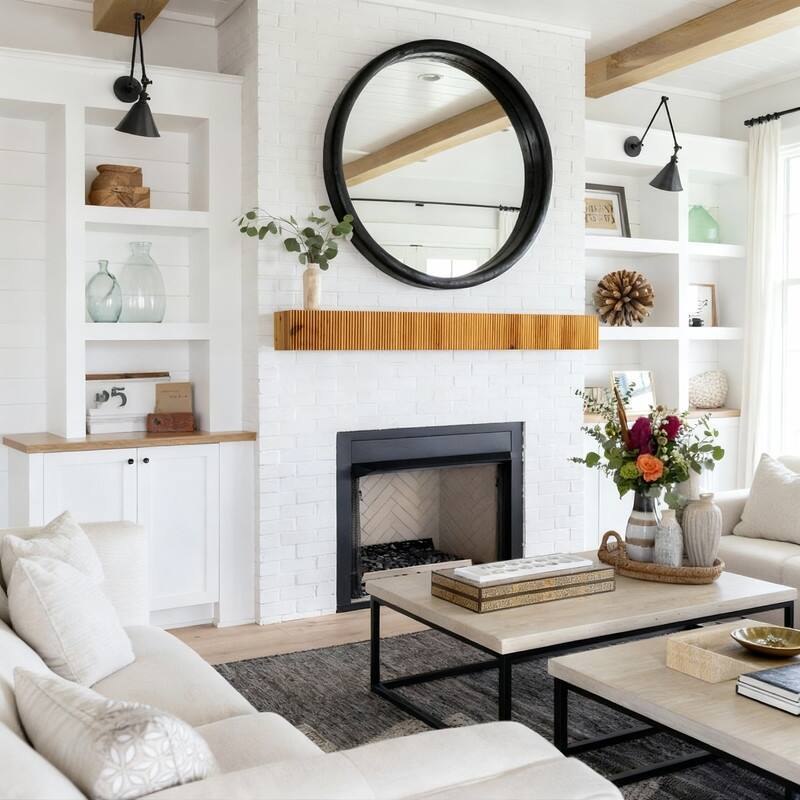 Rustic Fireplace Shelf Mantel Floating Shelf