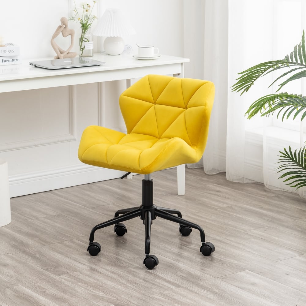 Roundhill Furniture Eldon Diamond Tufted Adjustable Swivel Office Chair