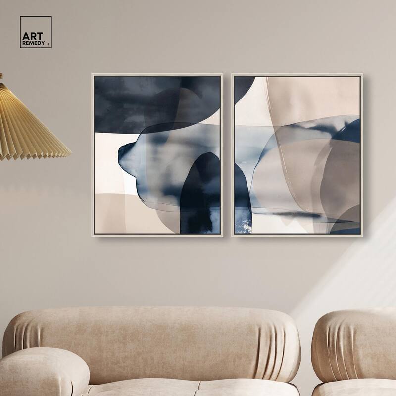 Monochrome Movement Canvas Set of 2 by Art Remedy