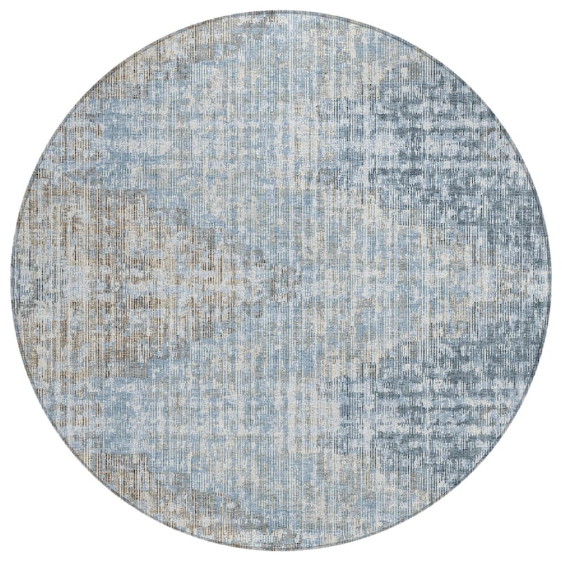 HomeRoots Geometric Transitional Rectangle Outdoor Rug
