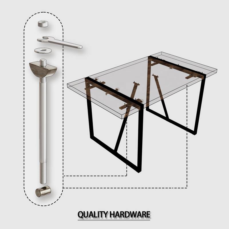 Modern Style 5-Piece Dining Set with Rectangular MDF Dark Wood Table and 4 Round Corner Suede Dining Chairs