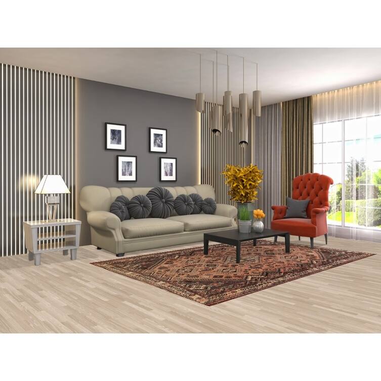 Tribal Shiraz Persian Vintage Area Rug Hand-Knotted Wool Carpet - 5'4"x 8'4"