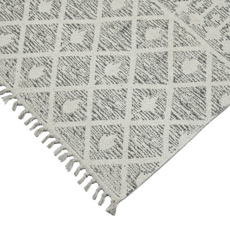 Magi Dianne Handmade Geometric Flatweave Cotton Rug