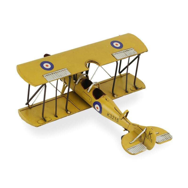 Multicolor Metal 1931 British Tutor Bi-Plane Model