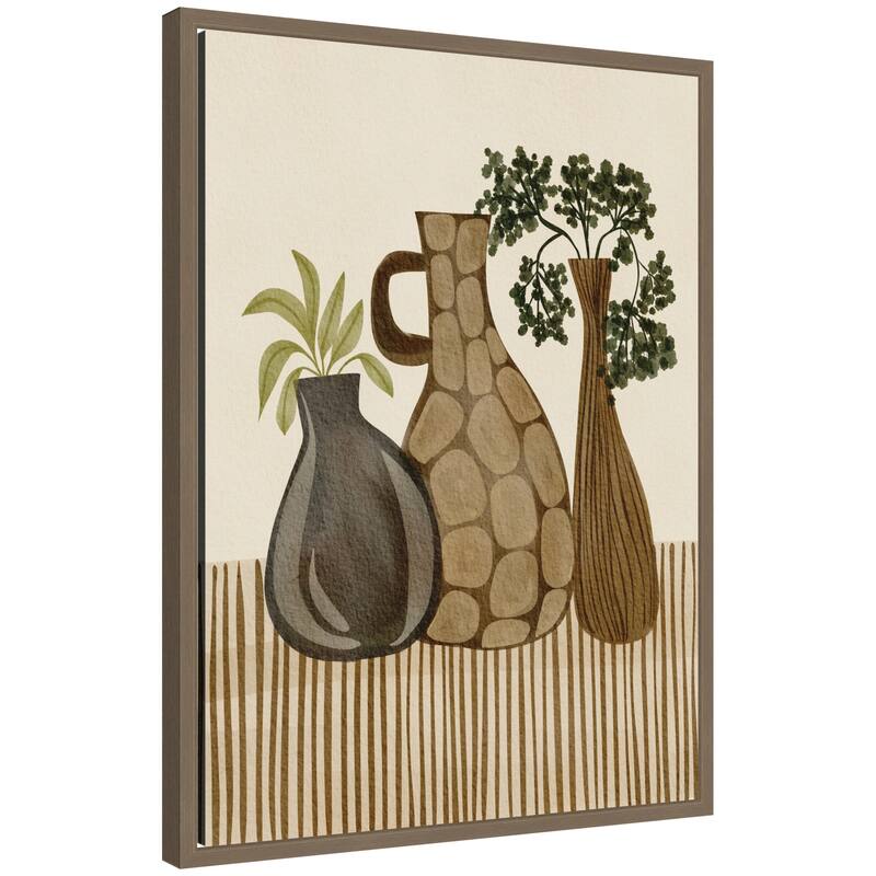 Kate and Laurel Rustic Stilllife ll by Nikita Jariwala Framed Canvas Wall Art Print - 18 x 24