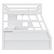preview thumbnail 40 of 44, Full Size Loft Bed with 7-Drawers, 2-Shelves, Desk, and Playhouse Design - Sturdy Pine Wood Frame with Grey Finish for Kids